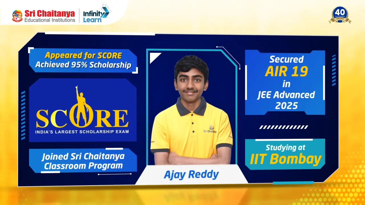 Ajay Reddy — AIR 19 in JEE Advanced, studying at IIT Bombay