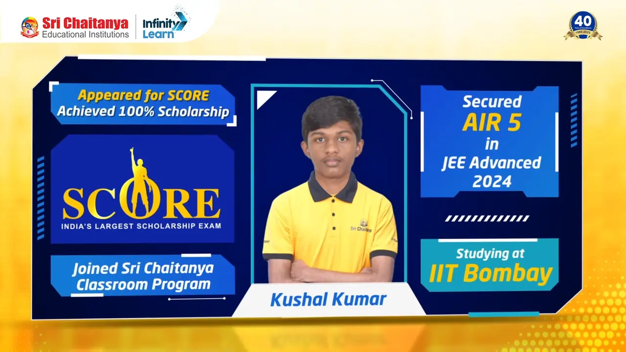 Kushal Kumar — SCORE topper on the road to IIT